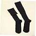 FRCOLOR Fashion Elastic Compression Socks for Women Mid-calf Support Hose Black s for Sports Casual Wear Reduces Fatigue Swelling