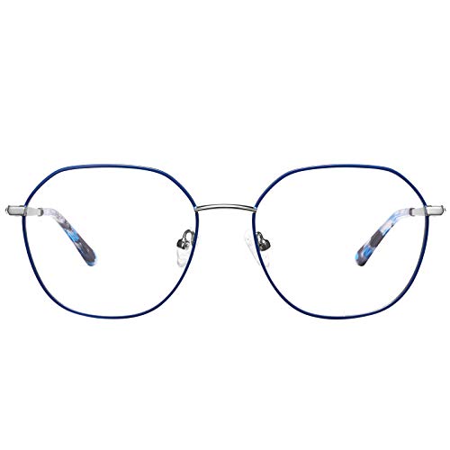 Image of CARFIA Nerd Costume Glasses for Halloween Cosplay Non-Prescription Clear Lens Prop Women Blue Light Blocking Glasses