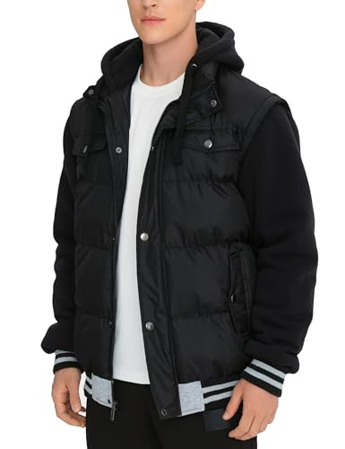 Rain Coat INVACHI Men's Waterproof Ski Jacket Warm Winter Snow Coat Hooded Manteau Hiver Homme