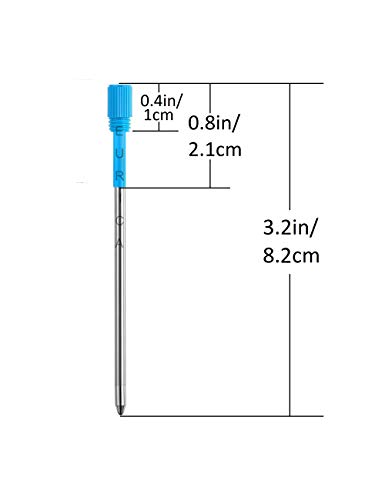 Pen Refills Pack Of 40 Replacement Ballpoint 3.2'' Inch For Pens With Big Diamond Crystal On Top Diamond Crystal Stylus Pens Metal Refill In Storage Case Medium (Blue) #TOP1