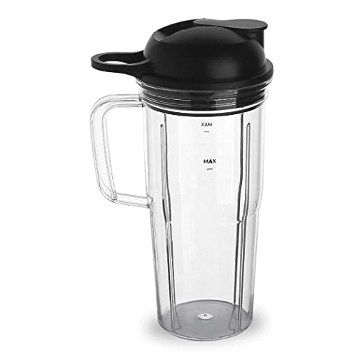 Joyparts Replacement Parts cup with To-Go Lid ,Compatible with NutriBullet Blender Combo NutriBullet Pro 1000 and NutriBullet Select 2.0 (24oz travel cup)