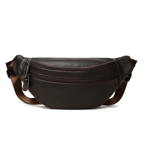 Image of Leather Chest Bag for Women, Crossbody Belt Bag Fanny Pack Purse Fashionable Waist Bags Handbag for Everyday Use Trip Walking Hiking