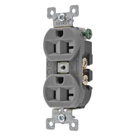 20A Duplex Receptacle 125VAC 5-20R GY