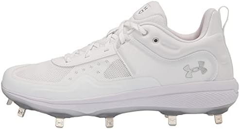 Under Armour Women's Glyde MT Softball Shoe, White (100)/White, 7.5 | Image 7
