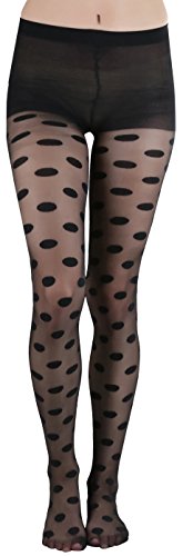 Image of ToBeInStyle Women's Fun Polka Dot Tights Pantyhose & Thigh High Socks Hosiery