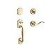 Baldwin FDWESXCURRTRR003 Reserve Full Dummy Handleset Westcliff x Curve with Traditional Round Rose in Lifetime Brass Finish Right Hand