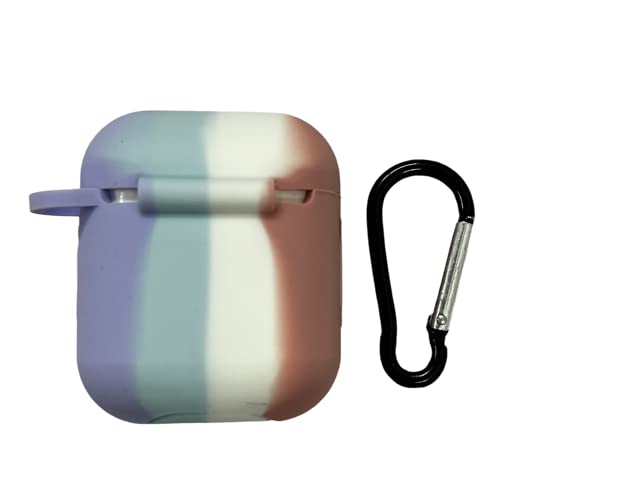 Image of Colorcase Rainbow Design Front & Back Silicon Protective Case Cover for Airpods 1 /2, Airpods 1 & Airpods 2 - (Multicolor)
