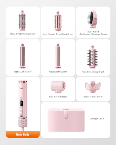 Tqcir 8-in-1 Auto-Wrap Air Styler with Coanda Curlers — view 8