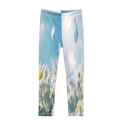 Toddler Girls Leggings Printed Yoga Pants Leggings Vibrant Spring Meadow for Kids