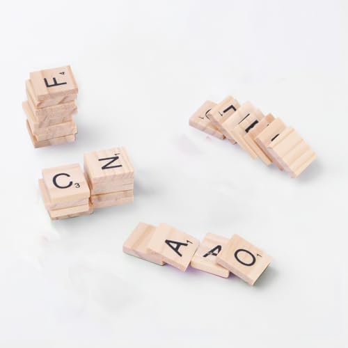 100 fichas de letras de madera miniatura 3