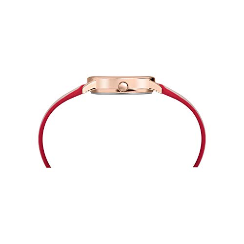 Timex TW2R628009J Women'S Easy Reader 30Mm Watch – Rose Gold-Tone Case Cream Dial With Bright Pink Leather Strap thumb #1