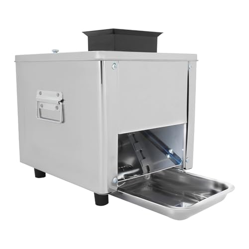 Headery Commercial Meat Cutter Machine, 850W Electric Stainless Steel Meat Slicer Shredded Cutting Machine with Stainless Steel Blade for Boneless Pork Chicken Fish, 330 lbs/h (7mm)