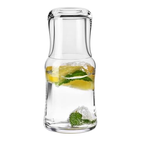 Krosno Water Drinking Night Bedside Water Carafe & Tumbler Set, Set of 2, 20.3 and 6.8 oz, Splendour Collection, Home Restaurant Events Parties, Dishwasher Safe, Gift Idea, Made in Europe Cover