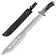 KS-11 Survival Machete lang mit Einer 48 cm scharfen Klinge in Silber- ergonomischem Kunststoffgriff incl Holster Highlight unter den Outdoor Macheten Machete Scharf echt