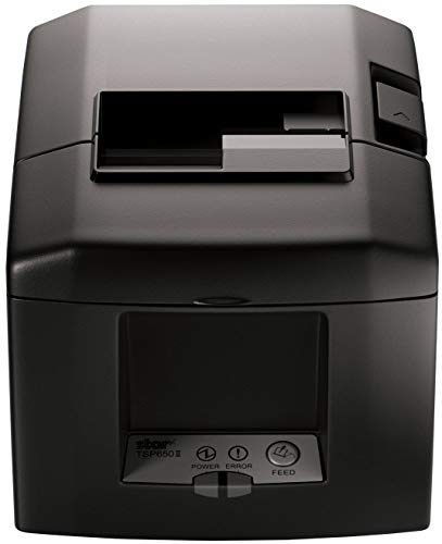 Star Micronics Tsp654Iiske Ethernet (Lan) Liner Free Thermal Printer For Sticky Paper With Cutter And External Power Supply - Gray #TOP3