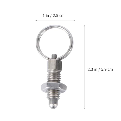 OSALADI 4 Stück Zugring Rastbolzen Zugring-indexierstift Ringe Ziehen Sicherheitsnadel Positionierungsstift Knopfstößel Aus Edelstahl Rastbolzen Mit Zugring Schnalle Feder Edelstahl 304