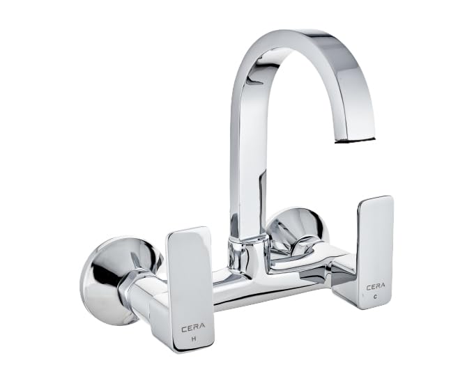 CERA Ruby Sink Mixer Wall Mounted | Bathroom Accessories | Chrome Finish Everlasting Shine | Wall Mount | Durable and Reliable Brass | F1005501CH (B0D38BKP4Z) Amazon Price History, Amazon Price Tracker