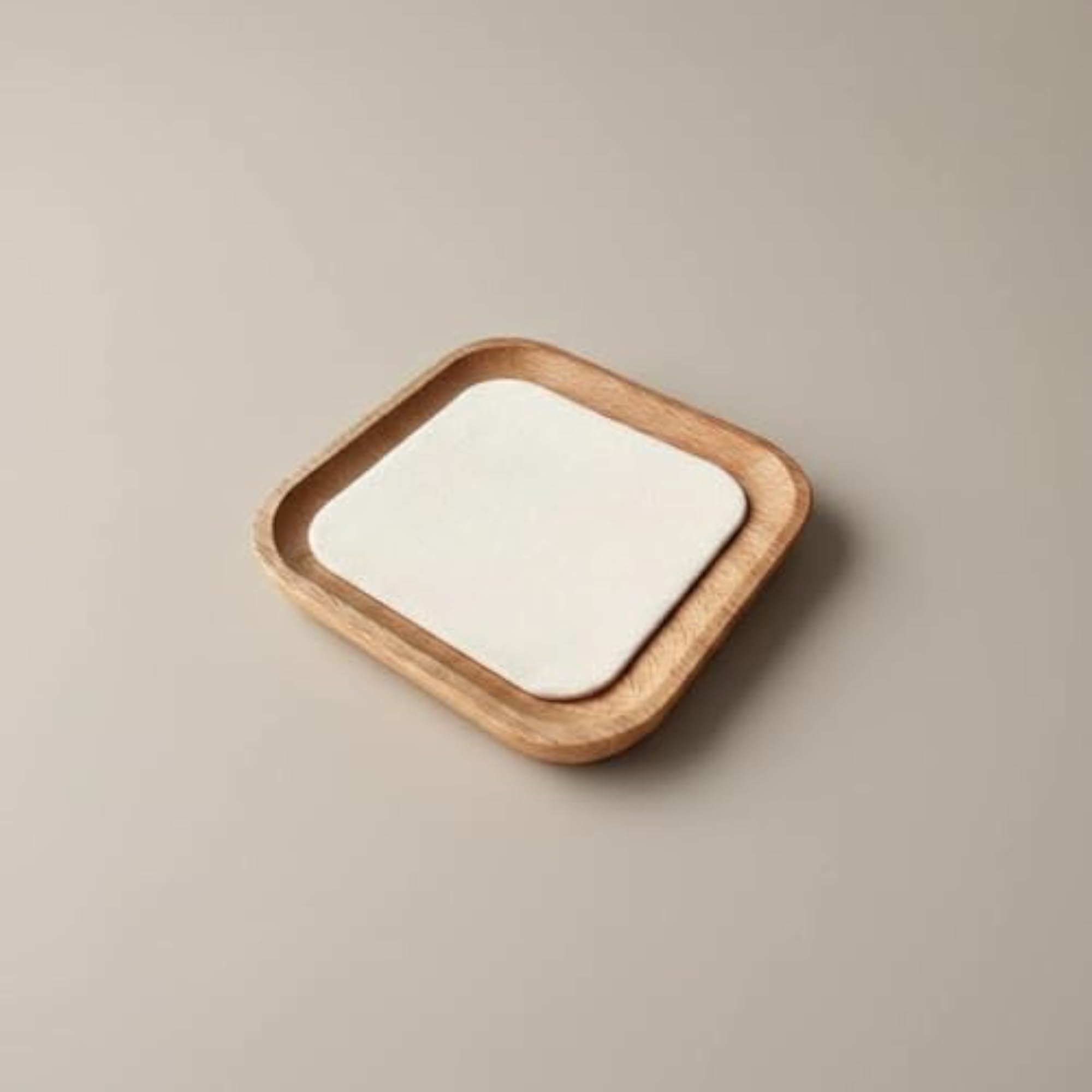 Elegant Wood Jewelry Tray Velvet Soft Lining