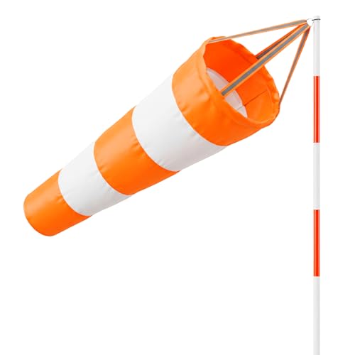 Wind Socks for Outside 30 Inch Heavy Duty Windsock Waterproof Rip-Stop Hanging Windsocks Wind Sock Direction Indicators with Reflective Belt for Flags Outdoors Airport Farm Park Yard