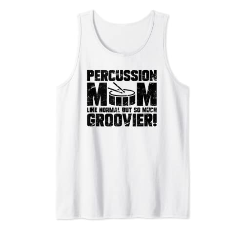 Banda De Marcha Baterista Percusión Divertida Mamá Camiseta sin Mangas