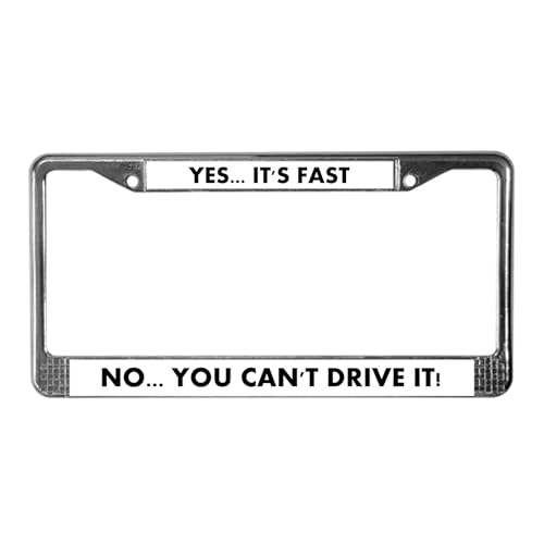 CafePress Fast Car License Plate Frame Chrome