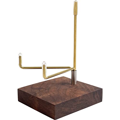 A.b Crew Adjustable Brass Crystal Display Stand With Wooden Base Rock Display Holder Mineral Display Easel Metal Display Frame For Geodes Fossils Stones Spheres Agate Slices L/Tripod #TOP28