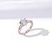 Amazon Essentials Rose 18K Gold-Plated Sterling Silver Infinite Elements Cubic Zirconia Round Solitaire Ring, Size 6 (previously Amazon Collection)