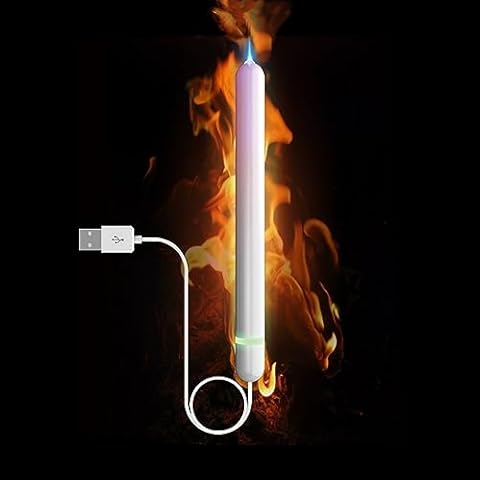 NUHUi UV LED Heating Rod Warming Heating Stick Toys Heater Space Keep Hand Warm Winter Automatic Temperature Control Heater 42-52℃ with Lamp Big Size 8.3 Inch Length,Portable to Carry Cover