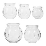FRCOLOR 5pcs Glass Cupping Therapy Vacuum Cupping for Home Use Thickened Chinese Massage Cups Easy to Clean for Meridians and