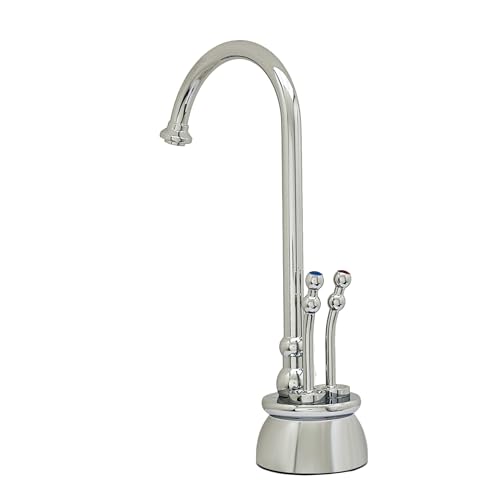 Image of Westbrass DT1F262-05 Docalorah 10 inch 2-Handle Hot and Cold Water Dispenser Faucet with Digital Tank and Filter, Polished Nickel