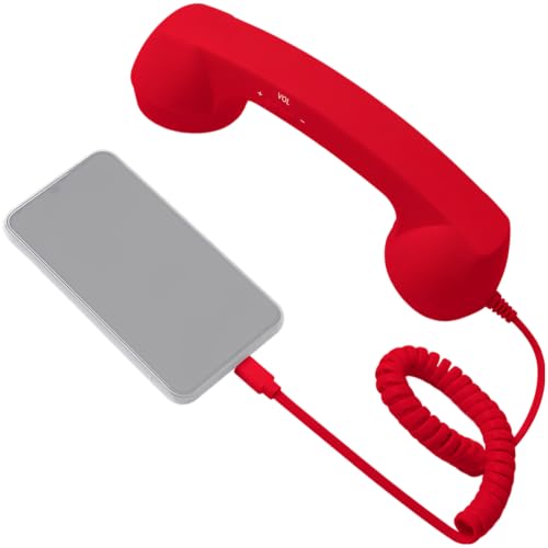 Auricular retro para teléfono celular para hablar horas sin dolor de oreja gracias a su cable