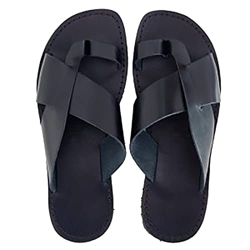 Mens Bunion Splints Flip Flops,Vintage Roman Comfort Orthopedic Sandals,Summer Lightweight Breathable Toe Corrector Slippers for Men,for Plantar Fasciitis2