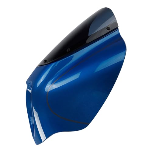 Image of Front Headlight Quarter Fairing Windshield Fit For Harley Softail Low Rider FXLR S FXLRS 2018-2025 Street Bob FXBB FXBBS 2018-2025 Softail Standard FXST 2020-2024 Electric Blue