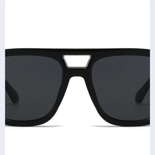 Lunettes de soleil rétro de qualité supérieure à double pont géométrique violet léopard - 4