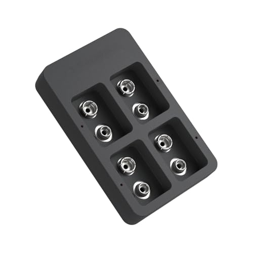 MultiSlots - Concentradores de carga USB para batería recargable de 9 V, 2 ranuras con indicadores LED, entrada de 5 V2 A, salida de 9 V50 Ma