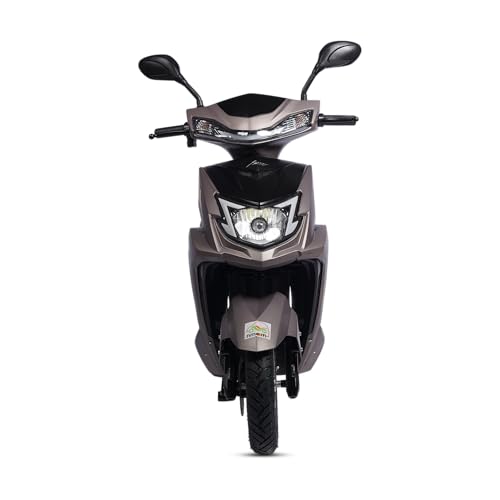 Image of AMO Electric Scooter Jaunty Pro Lithium Two Wheeler 70Km-100Km Low Speed Non-RTO in grey with Portable Charger Ex-Showroom