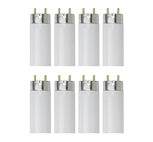 Sterl Lighting â€“ 25 Watts T8 G13 Medium 2 Pin Base 120/220 Volts 35.19 Inch 1750Lm Manufacturing Facility Tube Cool White Linear Light F25T8/CW Replacement Fluorescent Bulbs 4100K White â€“ 8 Pack