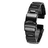 TGPGZHZFNA Correa de acero inoxidable macizo for reloj for Casio PRG-260, 270, 550, PRW-3500, 2500 y 5100 (18 mm) correa de reloj(Noir)