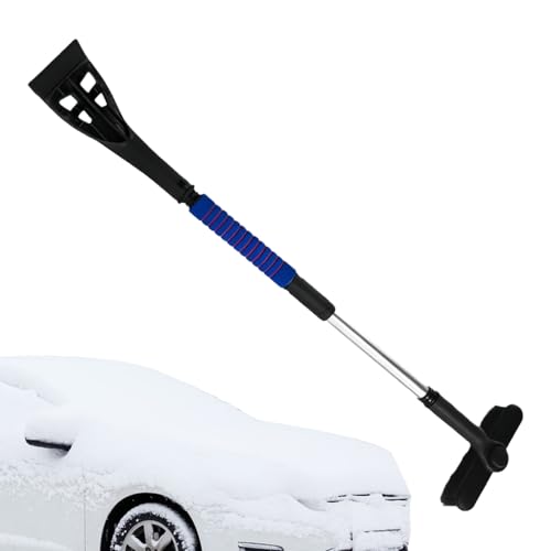 Raschiaghiaccio per auto, Raschiaghiaccio per auto per la pulizia invernale del parabrezza e dei vetri, Strumento estensibile per la rimozione automatica della neve, Dispositivo per la rimozione del g