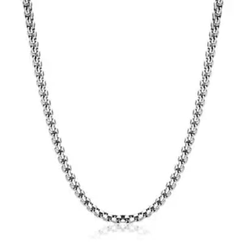 Collier chaîne acier inoxydable femme lot de 5 pièces à mailles rondes et carrées