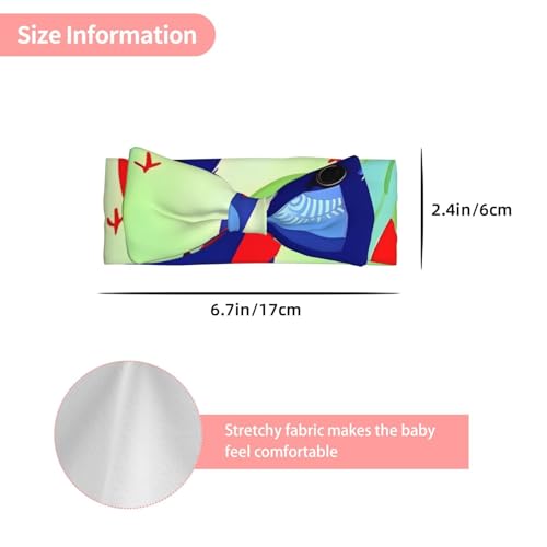 Red Leaf Bird Baby Bow Headband, Soft Baby Bow Hair Accessory For Newborn Babies, *Toddlers, Kids.3