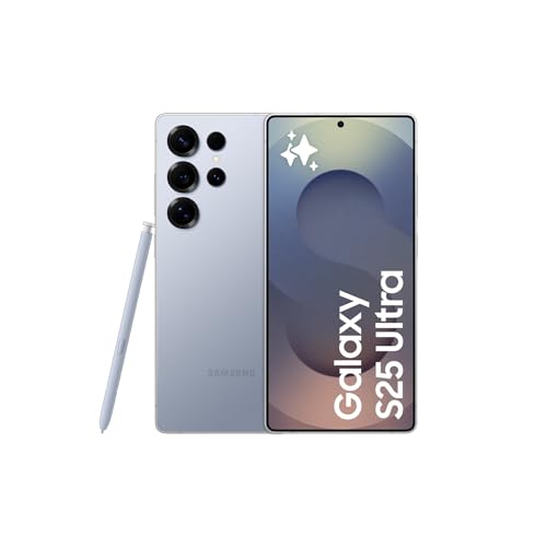 Samsung Galaxy S25 Ultra 1TB Teléfono Móvil con IA, Galaxy AI, 12GB RAM, Cámara 200MP, Dual SIM, IP68, Garantía del Fabricante 3 Años + 1 Año Extra, Titanio Azul (Versión Española)
