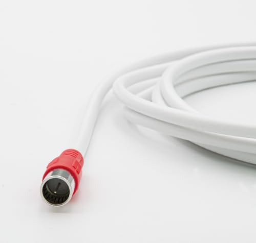 MaxTrack Kabel antenowy zgodny ze specyfikacją Vodafone – FQMS9,0L, VF TS 5001, wtyk Quick F, kabel satelitarny, klasa A, 4-krotnie ekranowany kabel koncentryczny, do telewizji kablowej, Internetu i