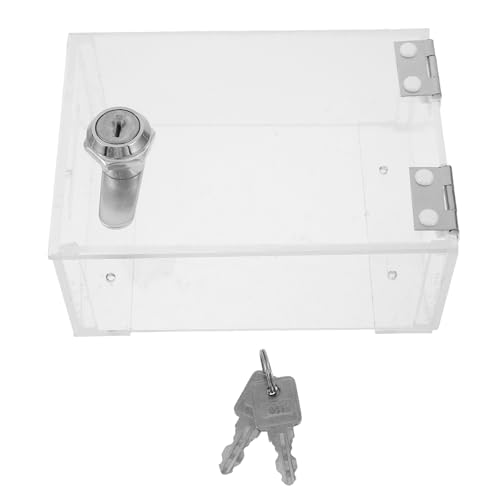 DIYEAH Interruptor Tipo 86 de Acrílico Transparente con Cerradura y Llave, Caja Resistente Intemperie para Enchufes Eléctricos en Hogar, Oficina y Exterior, Protector de Enchufe