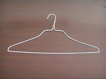 Adjustable Lightweight Durable Quality 500 Wire Hangers 18" Standard White Clothes Shirt Garment Hangers