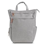 Mochila 17 Litros com Bolso Térmico – Poliéster Cinza para Uso Diário e Transporte de Alimentos