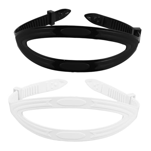 Mikikit 2Pcs Silicone Diving Mask Strap Fit for Swim Goggles Snorkeling Soft Comfortable Eyewear Retainer Secure Stable Neck Strap for All Head