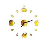 Design moderne et élégant : cette horloge murale 3D en acrylique avec miroir en forme de tasse à café dispose d'un design moderne et élégant, ce qui en fait un complément parfait à toute décoration d'intérieur. Son aspect cristallin, élégant, créatif et classique ajoute une touche de sophistication à votre espace de vie.