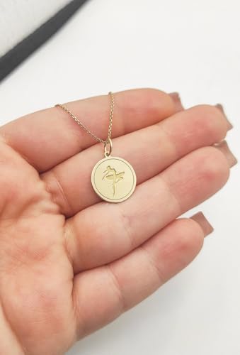Collier en argent 925 avec pendentif disque danseuse LKRPG_0142 - 3