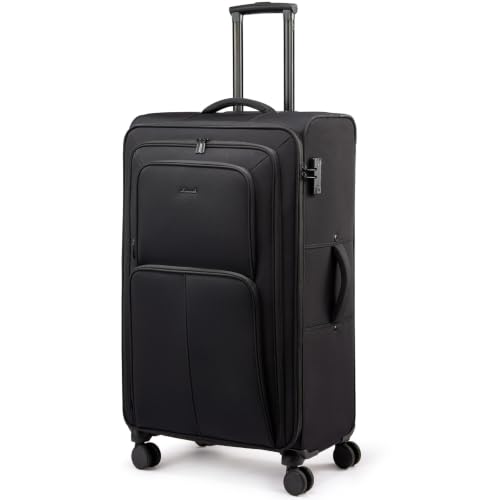 LOVEVOOK Large Checked Luggage, 29 Inch Softside Suitcases with Spinner Wheels, Water Resistant Suitcase with TSA Lock for Women Men, Large Luggage for Travel Business Trip